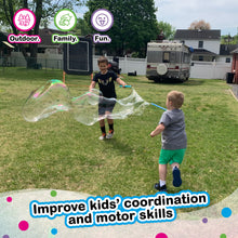 Load image into Gallery viewer, 4 Big Bubble Wands: Making Giant Bubbles. Great birthday activity and party favor. Giant Bubble Solution Not Included.
