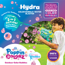 Load image into Gallery viewer, #1 PoppinColorz Hydra: 2-in-1 Water Blaster & Color Bubble Blaster - 2025 TOTY WINNER (Outdoor Toy of the Year Awards)